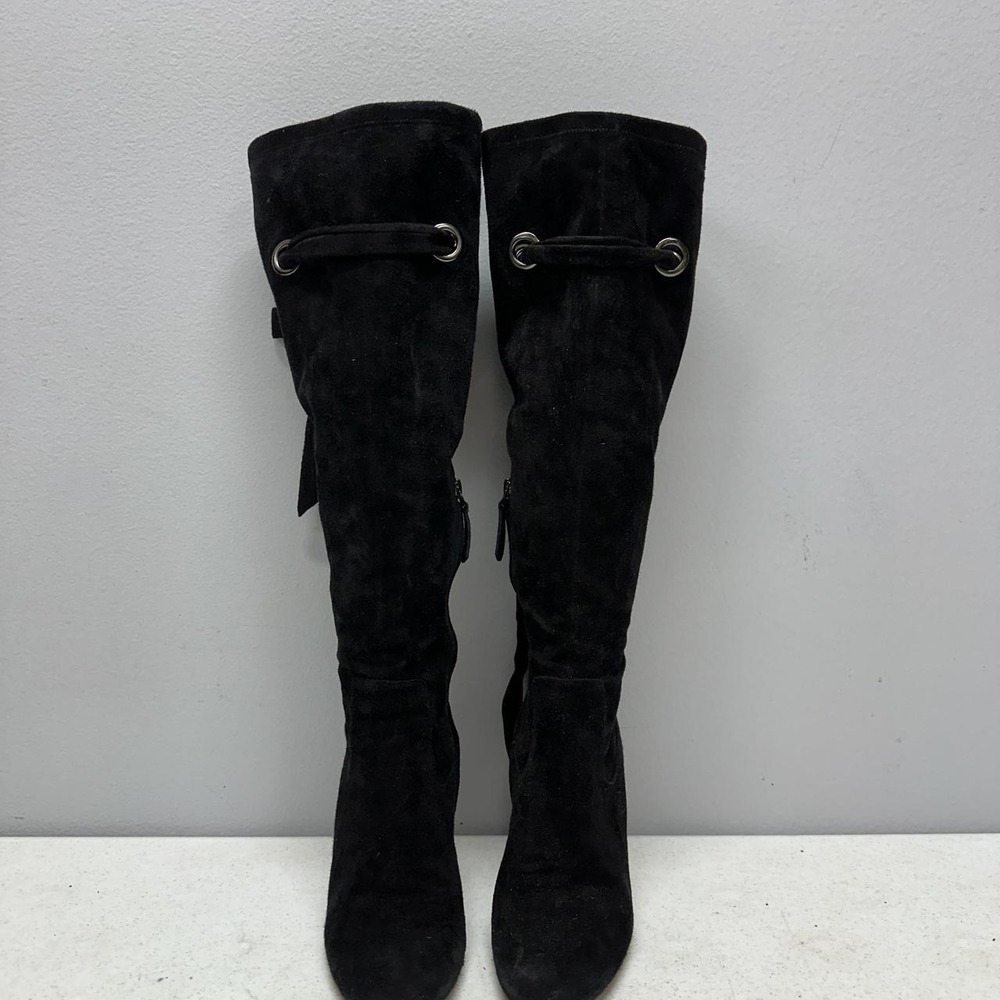 COLE HAAN Suede Knee-High Heel Boots